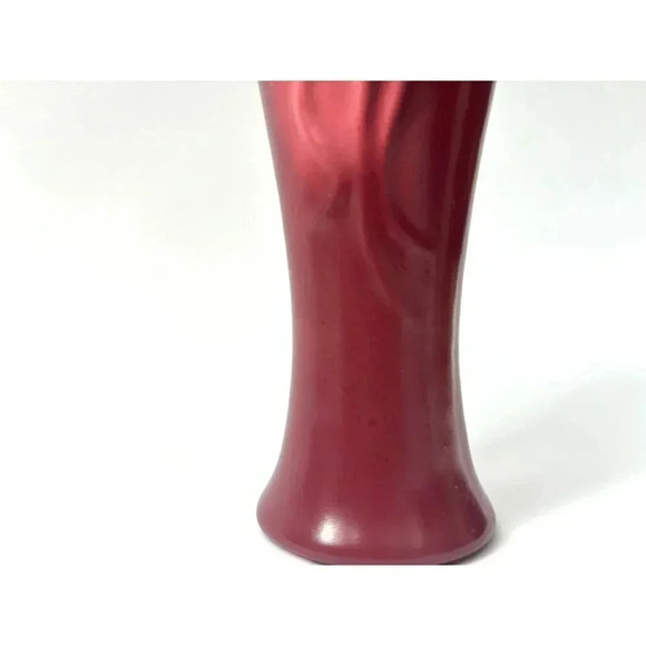 MCM Vintage Royal Haeger Burgundy Ribbon Vase - Picture 2 of 10